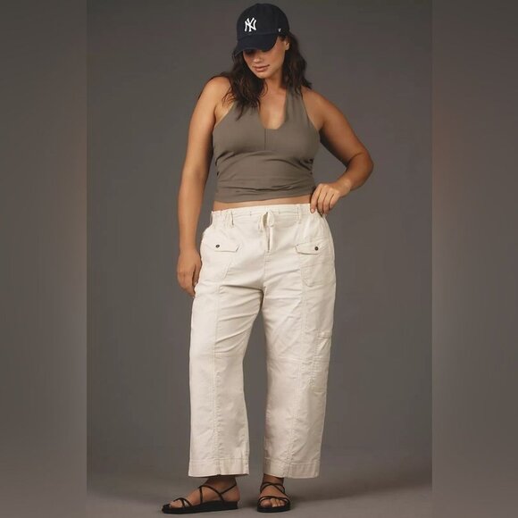 NW Size 2X -  Anthropologie Cotton Pilcro Drawstring Pocket Pants (NWT USD 128) - Picture 1 of 13